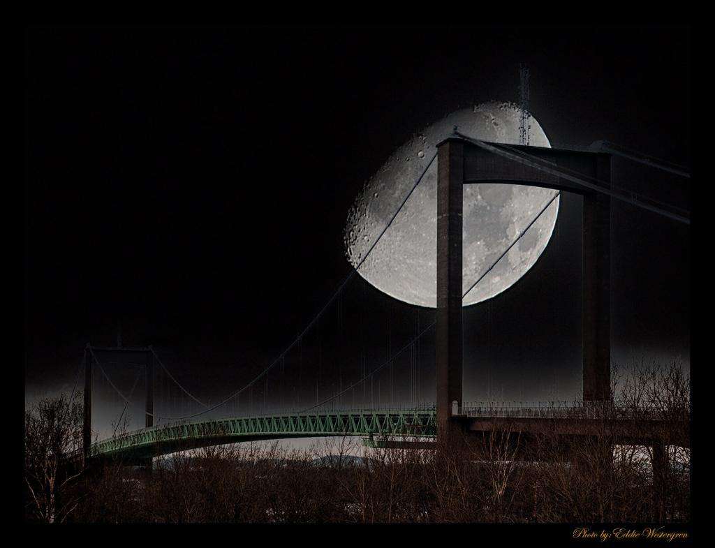 bridge and moon photo