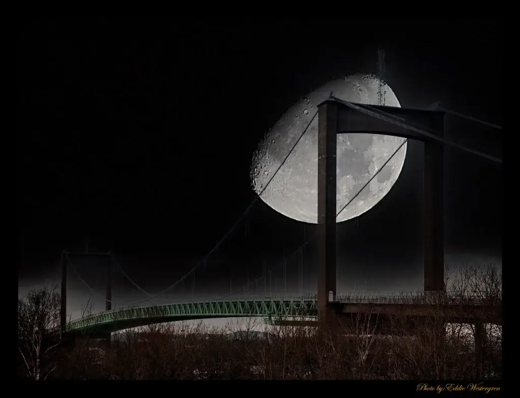 Bridge and moon