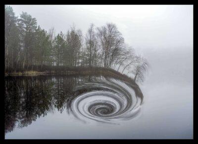 Fontin lake when someone drug out the plug.