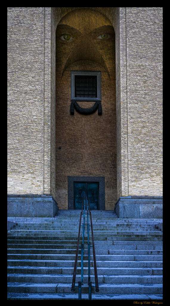 eyes in wall photo