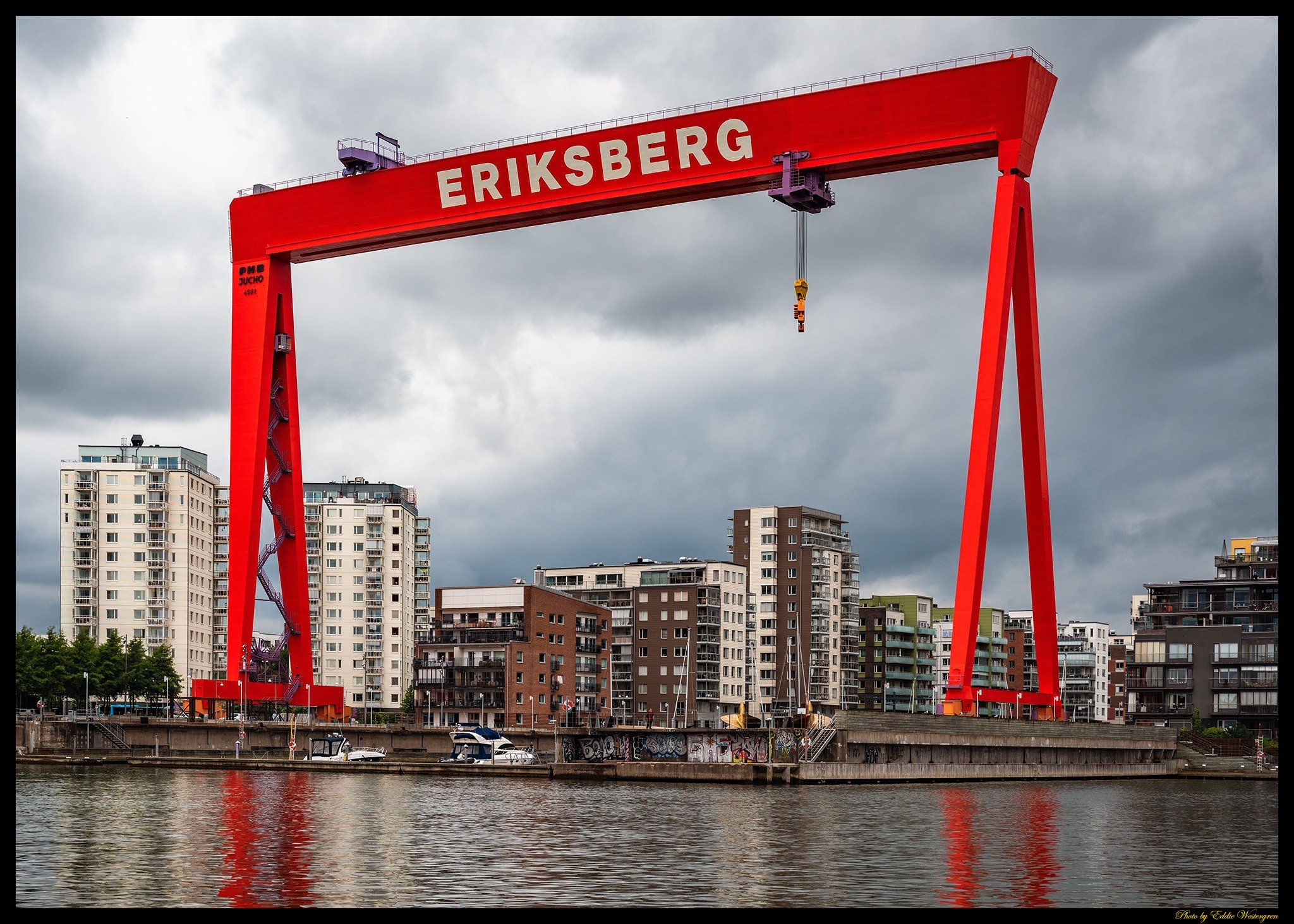 old shipyard crane