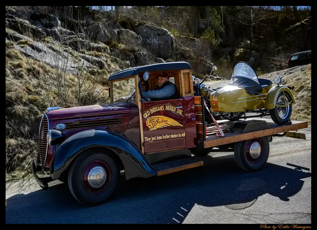 Ford Truck with Indian motorcycle